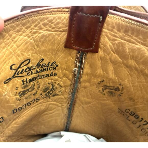 Lucchese Classics Handmade Cowboy Boots Men’s 10D Brown (Read) - Picture 4 of 13